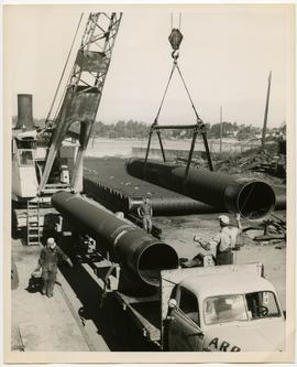 Pipes made for the Greater Victoria Water District at the Victoria Machinery Depot
