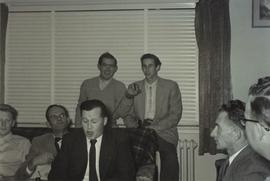 "Click, Bill H., Buz, Chris, Bill, Ken W, Jack. July 1955."