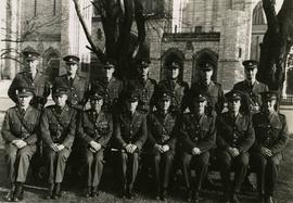 B.C. Provincial Police officers in front of Christ Church Cathedral