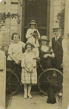 Cook family in front of home "Royal Villa," 528 Constance Avenue