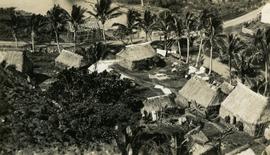 Aerial view of village, Fiji