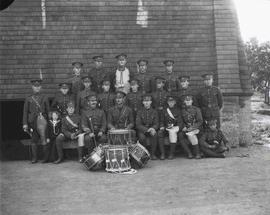 48th Battalion Drum Corps; Bugler is A.A. Bates