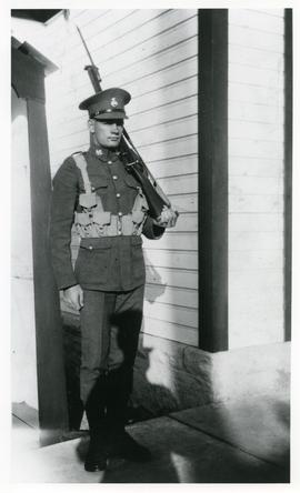 Private A.C. (Smokey) Green, Sentry at Work Point Barracks Guard Room