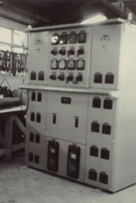 First switchboard made in shop for the minesweeper, HMCS Cowichan