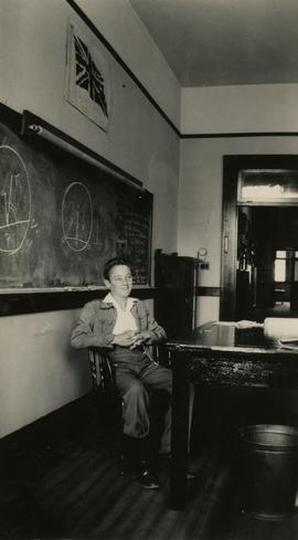 Denny Howe in Lampson Street School classroom