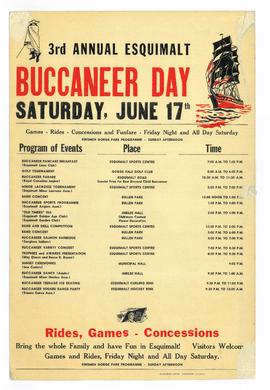 3rd annual Esquimalt Buccaneer Days poster