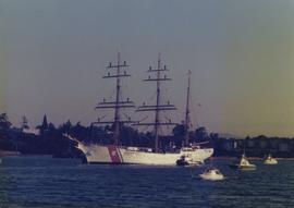 American Coast Guard ship in West Bay