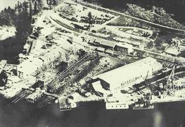 Aerial view of Yarrows shipyard