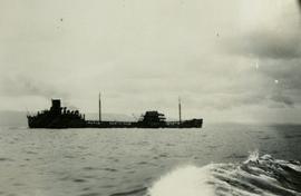 American ship convoying an oil tanker