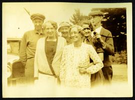"Roy's uncle and aunts at Wellington where we stopped for dinner, Aug. 5, '28. "