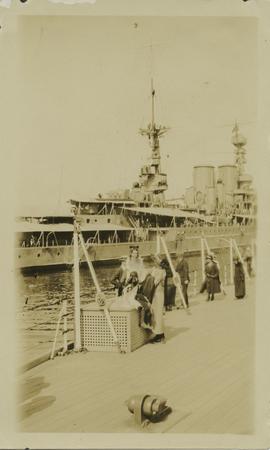 View of HMS Hood from the deck of HMS Repulse