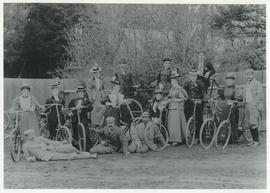 Group in Goldstream Park with bicycles
