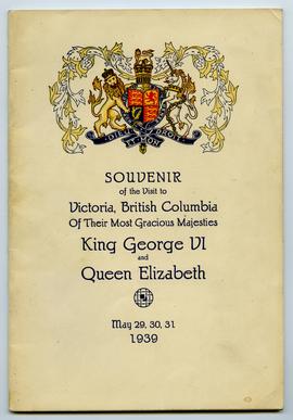Souvenir booklet for the Royal Visit, May 29-31, 1939