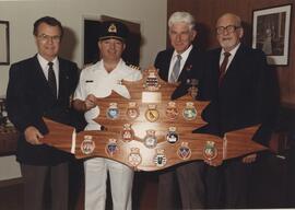 Presentation to the Municipality of Esquimalt by the Navy for appreciation of support during the Naval 75th Anniversary.