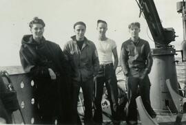 Group of sailors on ship
