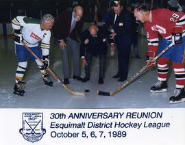 Ceremonial Puck Drop for 30th Anniversary Hockey Reunion Game