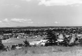 Looking East from top of Cairn Park showing Esquimalt Hight School and area