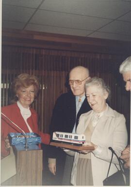 Presentation of model Sky Train "Spirit of Esquimalt" by Hon. Grace M. McCarthy