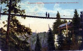 Postcard of Capilano Suspension Bridge 1918