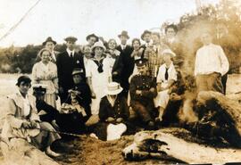 Leisure gathering on beach