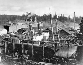 Whalers being refitted at Yarrows Shipyard