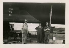 Yarrows employees during ferry construction at Francois Lake