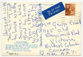 Message side of postcard
