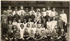 Lampson Street School class, [1919]; Harry Redhead in 1st row, 4th from right?