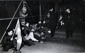 Anti-Vietnam Demonstrators at Dockyard 1969
