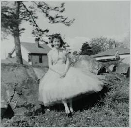 Dianne Forster dressed up for a dance