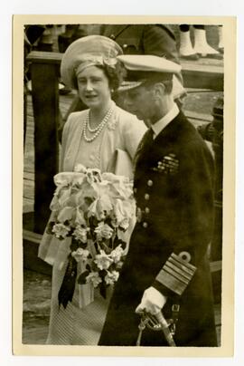 King George VI and Queen Elizabeth during the Royal visit to Victoria, 1939