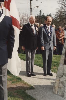 Esquimalt Memorial Cairn Ceremony April 10, 1989