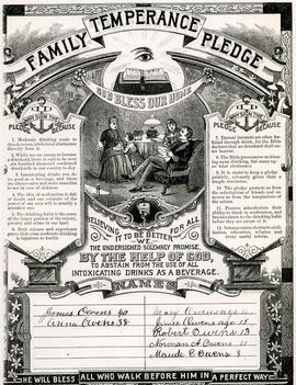 Family temperance pledge