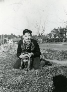 Sonny Gagnon with dog