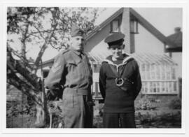 Leonard Coton with his son David