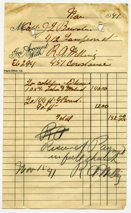 Receipt of items for Captain Bowden