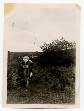 Motorcycle in field