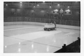 Zamboni Clearing Ice Surface