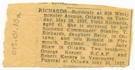 Vicki Richards obituary