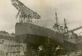 HMCS Ontario in Drydock