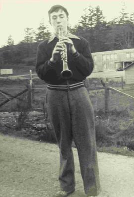 Don Burgess playing clarinet