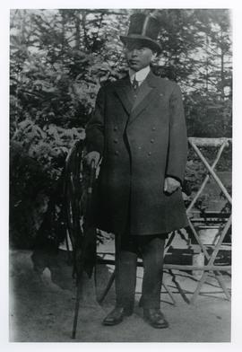 Unidentified Japanese man with cane