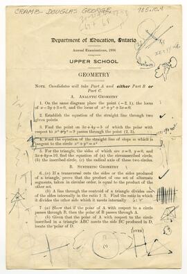 Front of examination