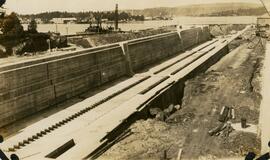 Floor of Federal Graving Dock under construction