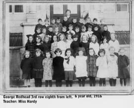 Lampson Street School class; George Redhead in 3rd row, 8th from left (6 years old)
