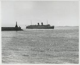 SS Princess Marguerite steaming past Breakwater lighthouse