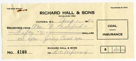 Richard Hall & Sons bill