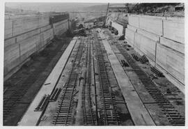 Looking west from east end wall of Drydock
