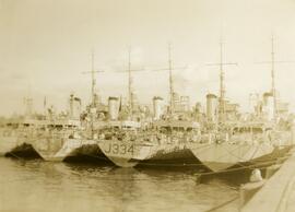 Five Algerine class minesweepers, including the HMCS Sault Ste. Marie