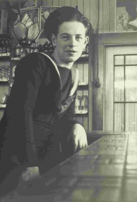 Unidentified man at Dabinett's Soda Fountain